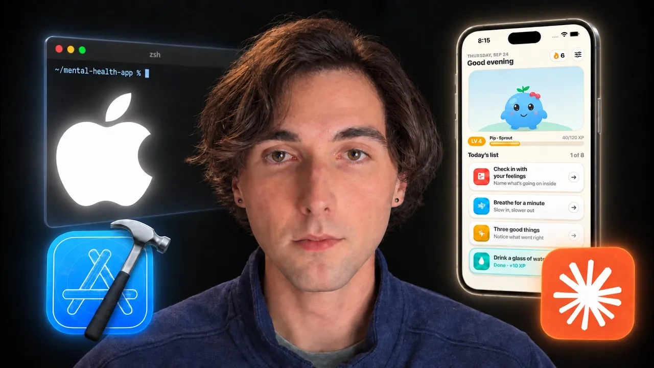 Cade on camera in episode two of his AI series